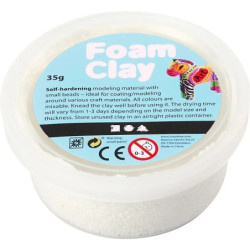 Foam Clay, hvid, 35 g/ 1ds,