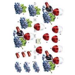 3D ark Dan-design rødvin og...
