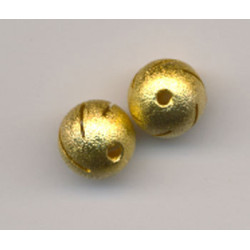 Perle guld med streg 10mm...