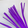 Chenille/Piberenser 6mm x 30cm lilla 25stk