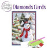 Diamond Card Snemand foran juletræ