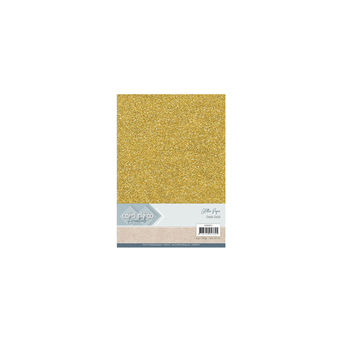 Glitter karton A4 230g Dark Gold