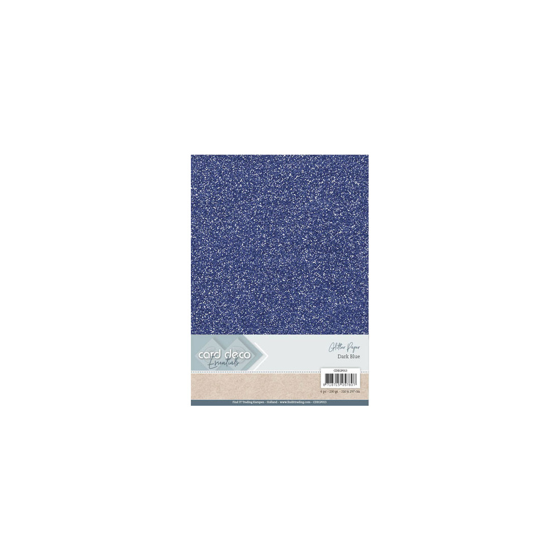 Glitter karton A4 230g dark blue