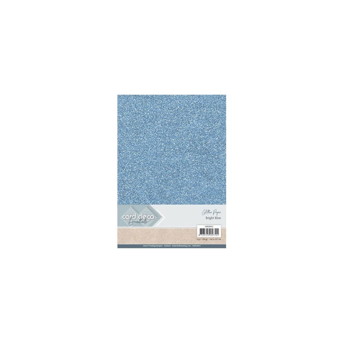 Glitter karton A4 230g bright blue