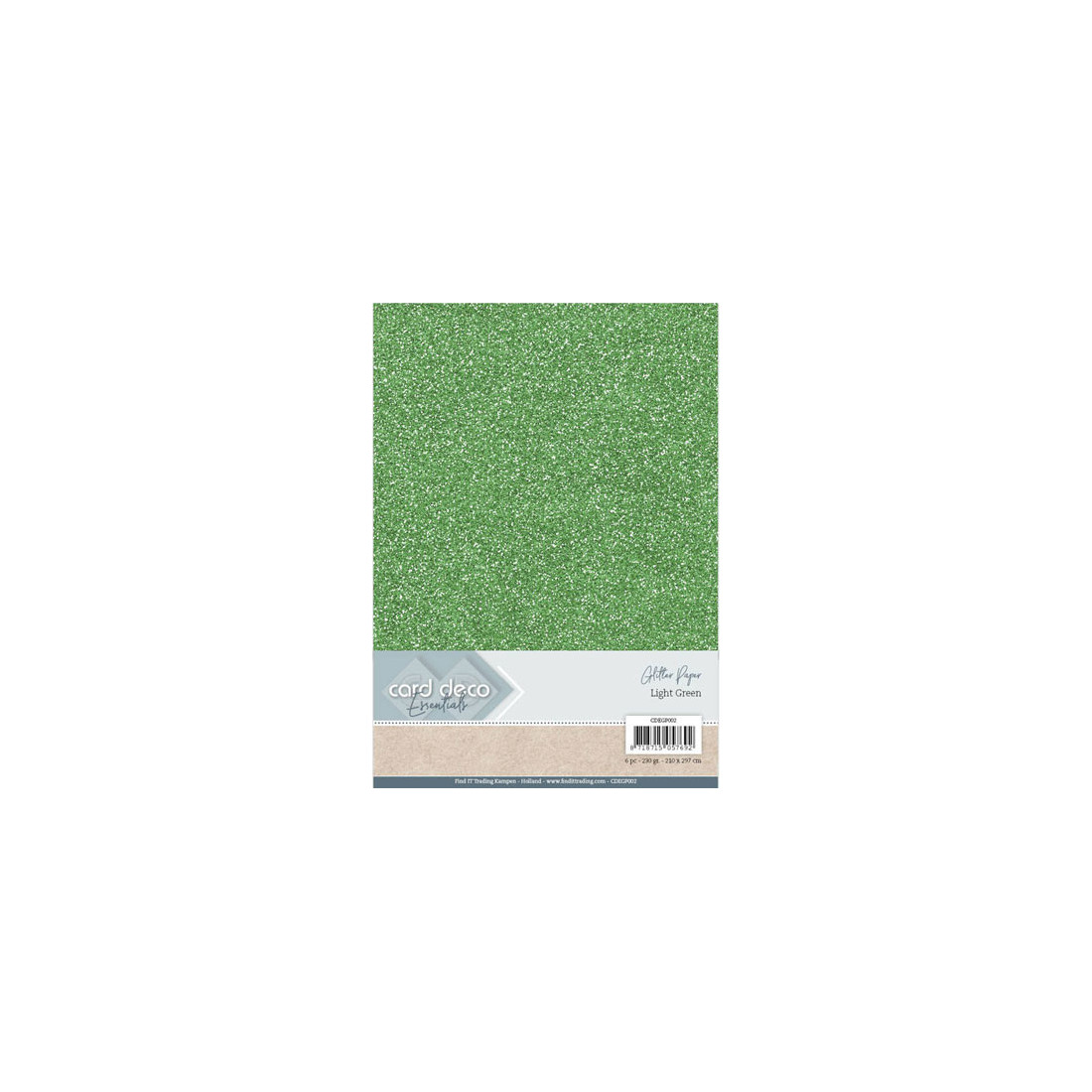 Glitter karton A4 230g Light Green
