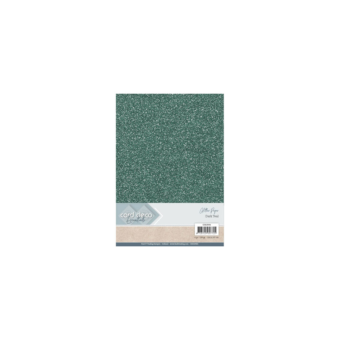 Glitter karton A4 230g Dark Teal