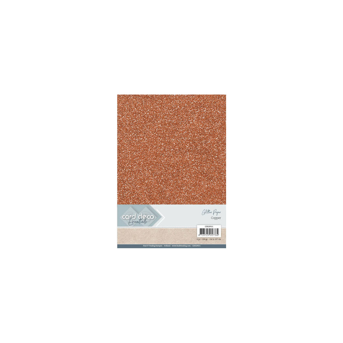 Glitter karton A4 230g Copper