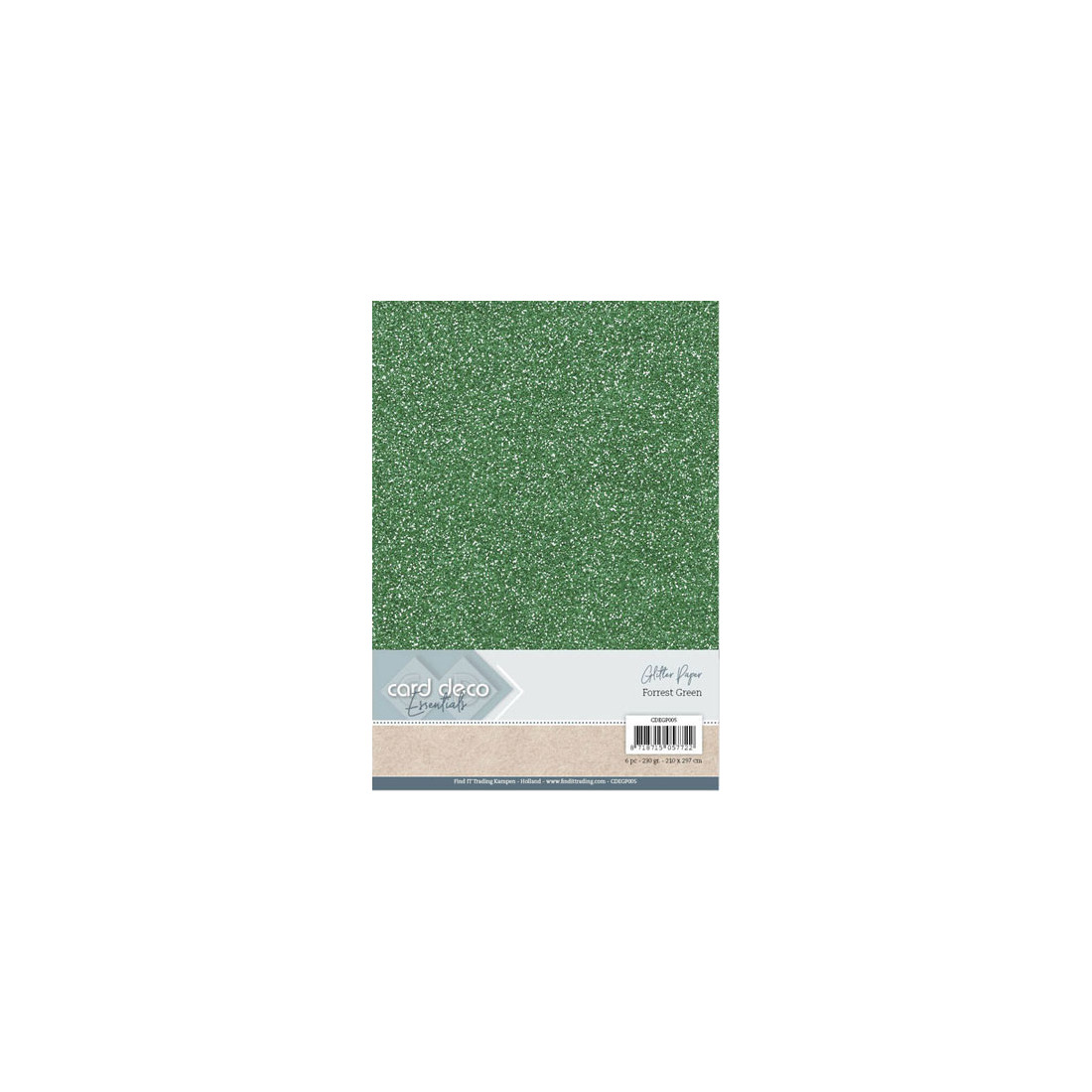 Glitter karton A4 230g Forest Green