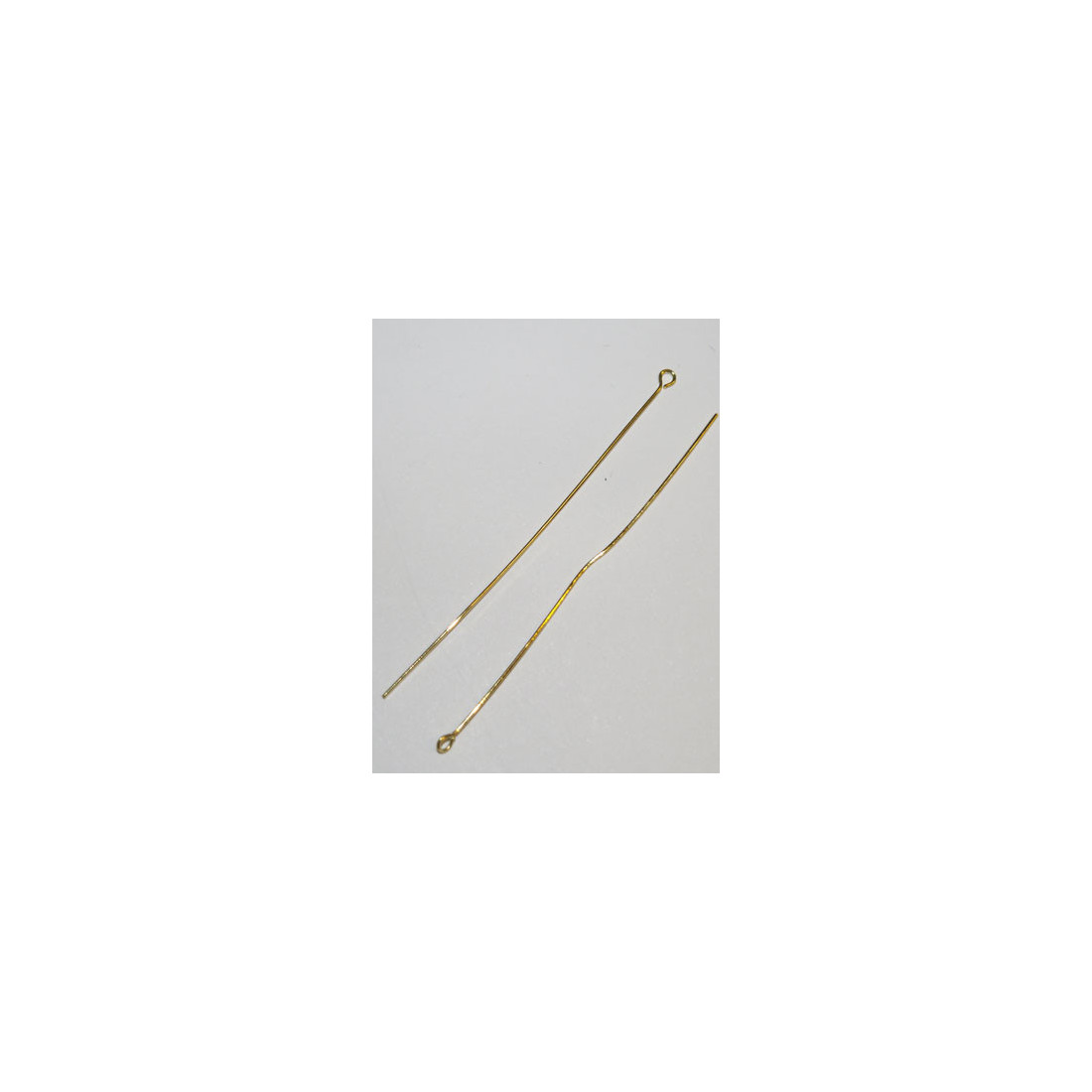 Smykkestift m/øje 0,7x50mm guld farvet, 20 stk