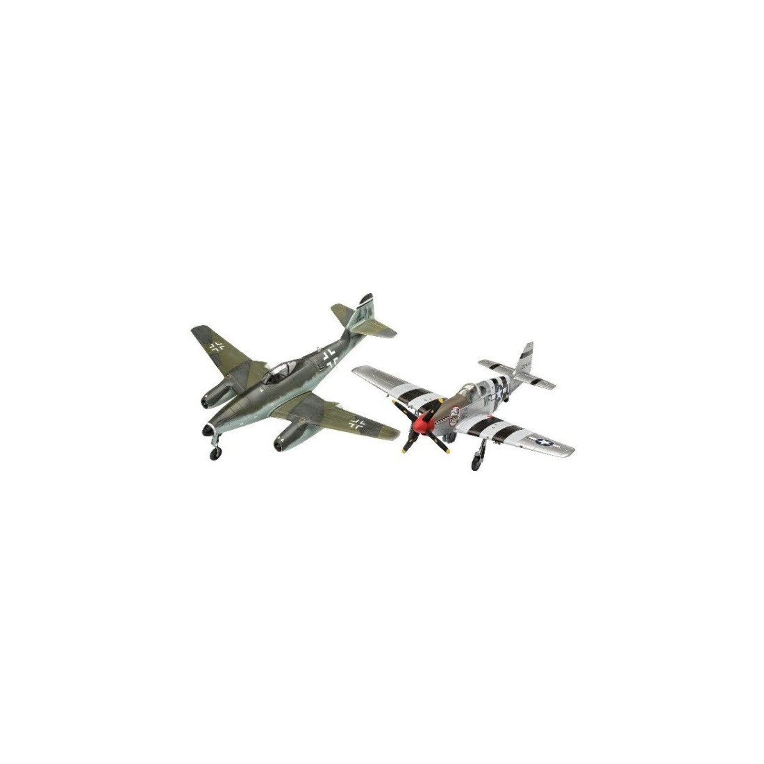 Model set Me262 og P-51B