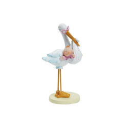 Stork m/baby pige 11cm