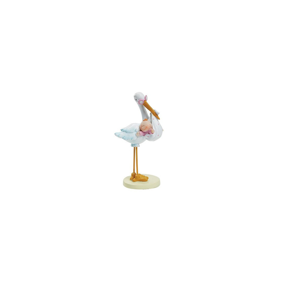 Stork m/baby pige 11cm